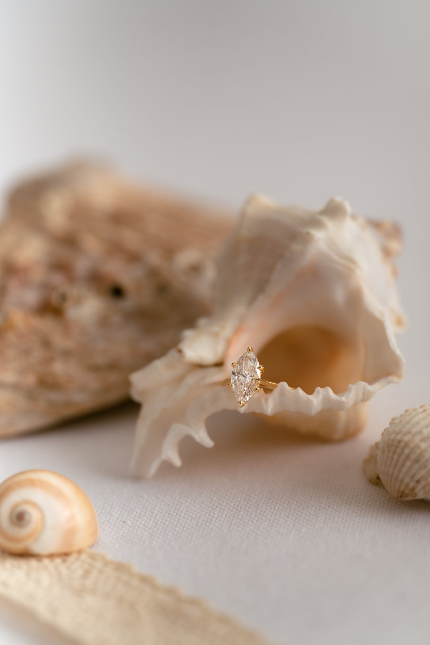 Marquise Solitaire Diamond Ring