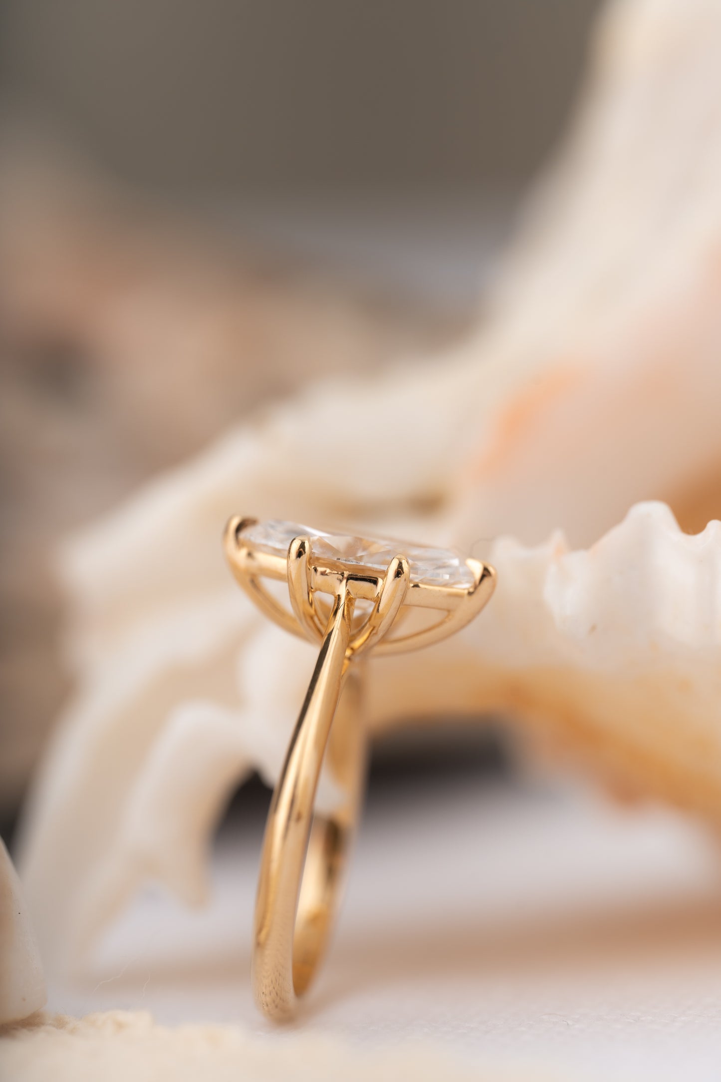 Marquise Solitaire Diamond Ring