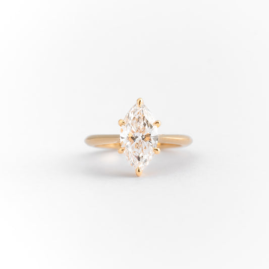 Marquise Solitaire Diamond Ring