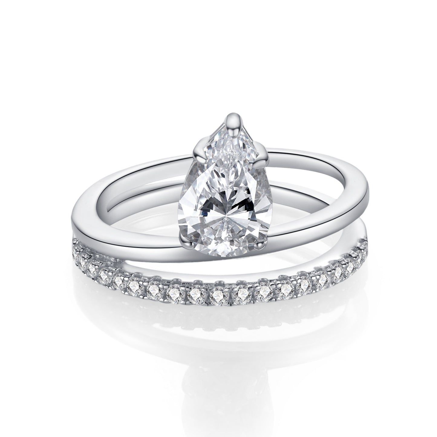 Pear Diamond with Double Band